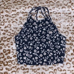 XS Hollister floral crop top
